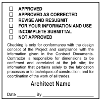Approval or Correct and Submit Form Stamp - Corp Connect