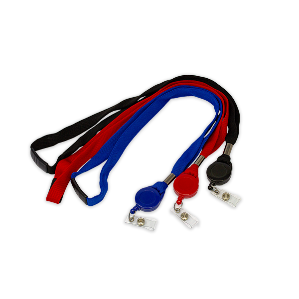 Black Lanyard w/badge reel